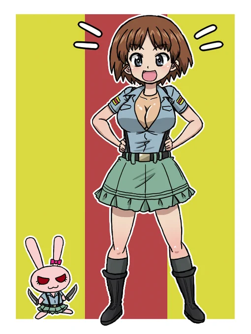 お休みなのでもう午後だけど朝のお絵描き 「やはり青師団か、いつ出発します?私も同行します!」 この後めちゃくちゃ止められた