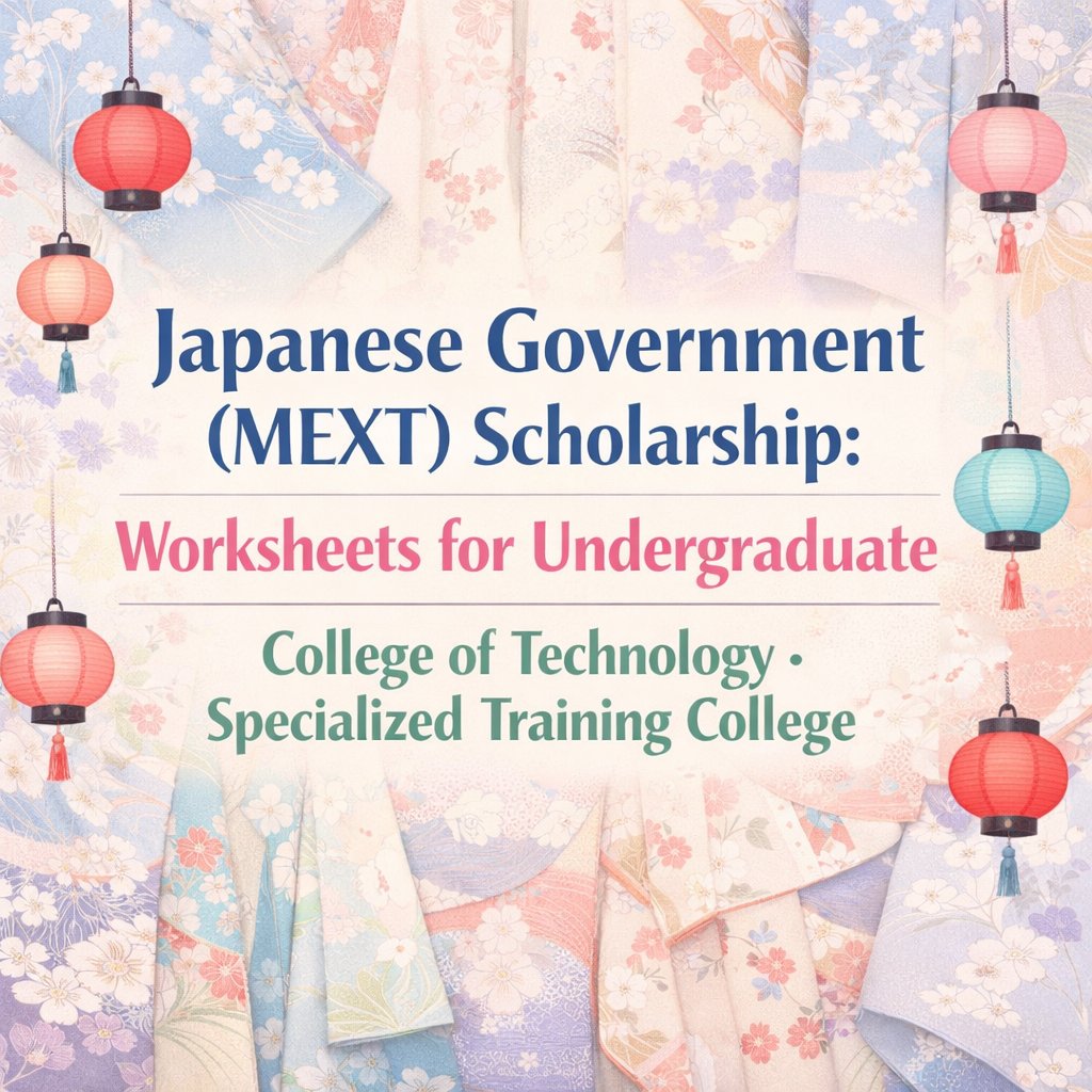 April 9th!! Upgraded worksheets are readyyyy 💃🏾💃🏾

Most students fail MEXT, not because they are not smart, but because they don’t understand what the embassy is really looking for.

These worksheets change that. 
If your goal is simple—to win the MEXT Scholarship in