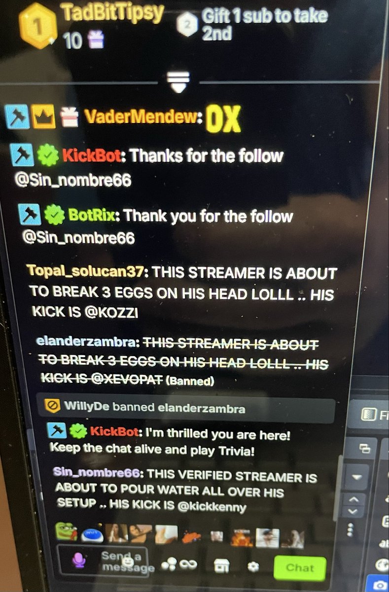 wild1108's tweet photo. @kick the best platform around. Bots for days. And if you have tits you get special treatment. It’s a proven fact. Enjoy the chat #kick #streaming #bots https://t.co/QR8EPsyUNW