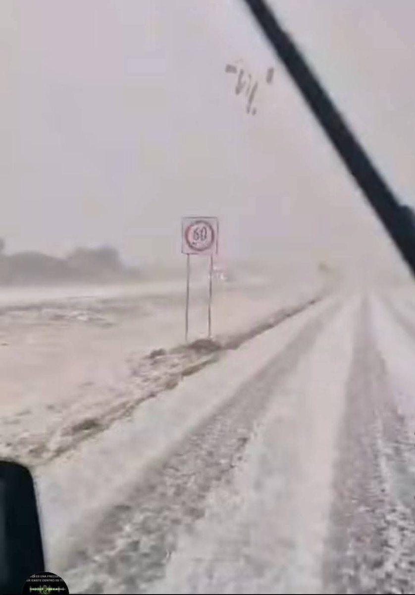 Caída de granizo en Doctor Arroyo