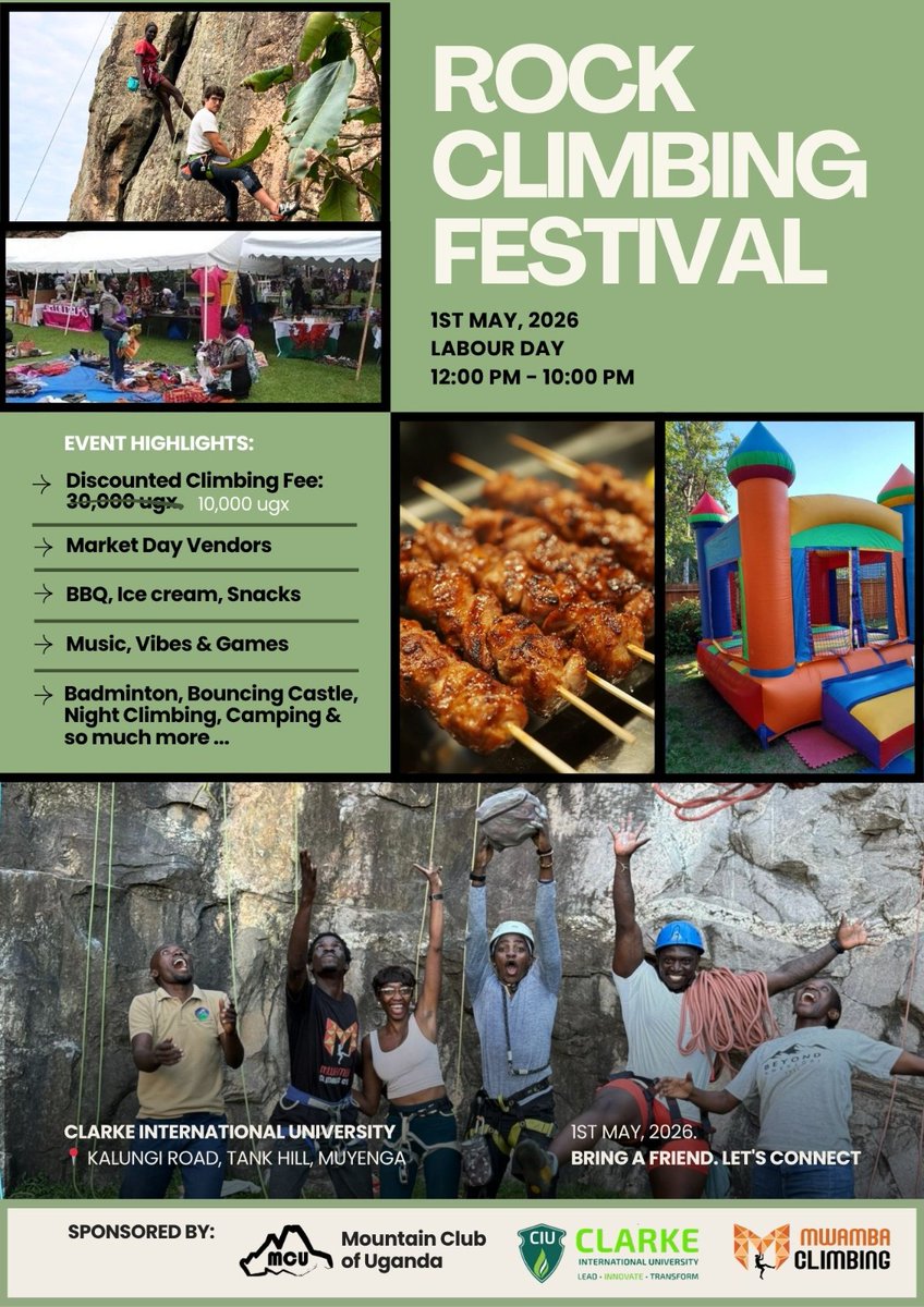 "Climb high, vibe higher! 🎸 Rock Climbing Fest + music, food, games &amp; more! 😊"