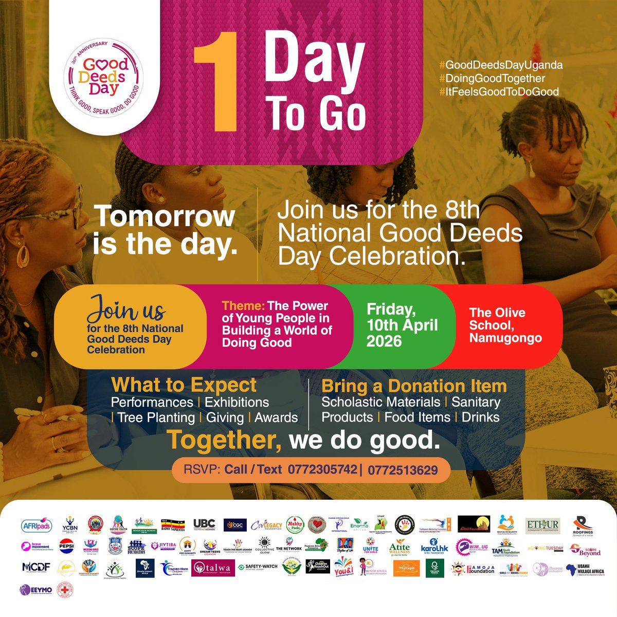 score_beyond's tweet photo. ✨It Feels Good to Do Good!

📌Just ONE day to the long awaited event. Are you ready to join us?

🗓️We look forward to seeing you this Friday, 10th April, at The Olive School Namugongo📍as we Do Good Together.

#doinggoodtogether #itfeelsgoodtodogood https://t.co/1CJDZnz2Pm