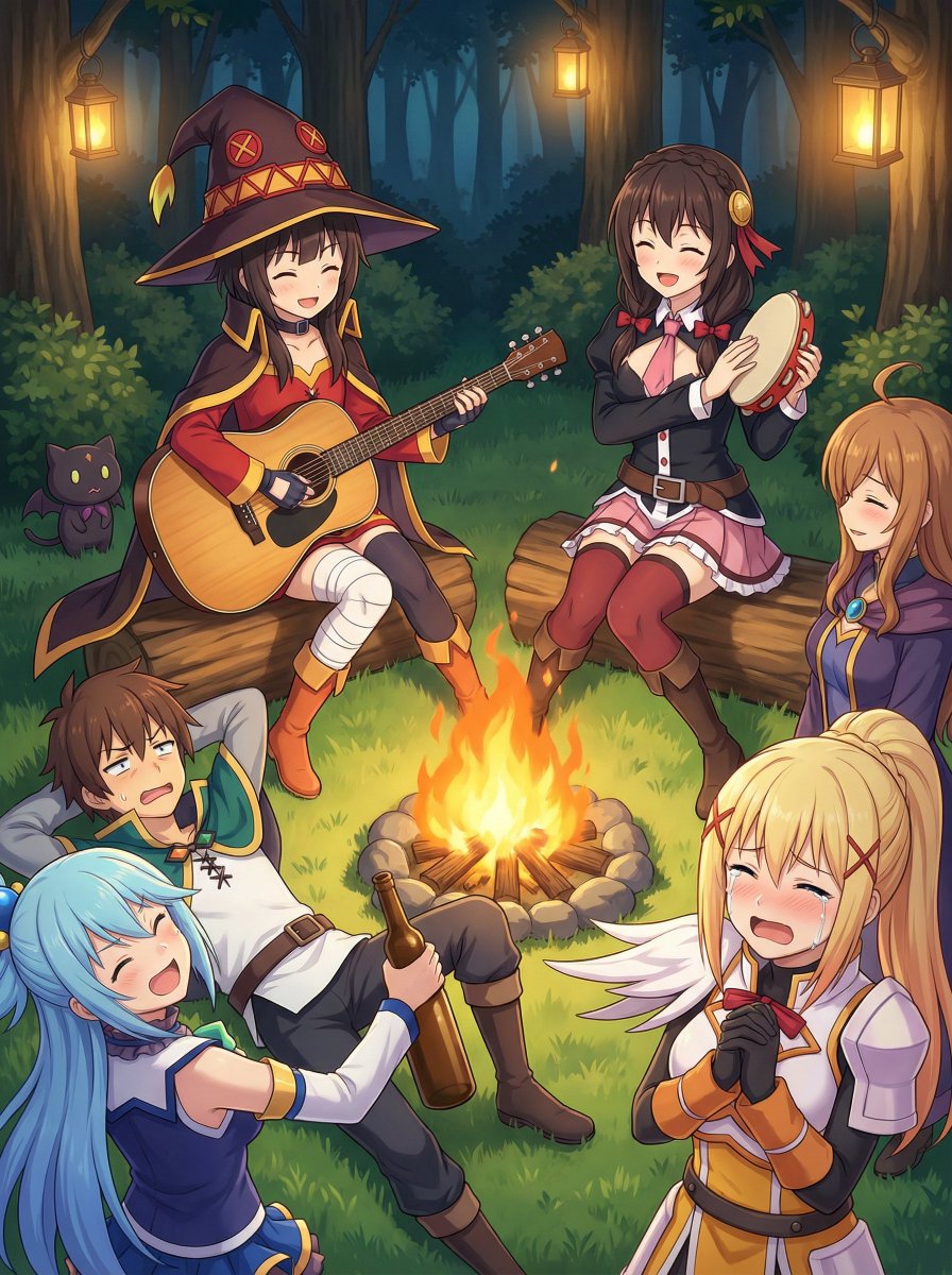 uramiyabi_'s tweet image. 今日はフォークソングの日‼
ダクネスさんがなぜ泣いているのかは分かりません😂
#aiart #konosuba #フォークソングの日 #このすば