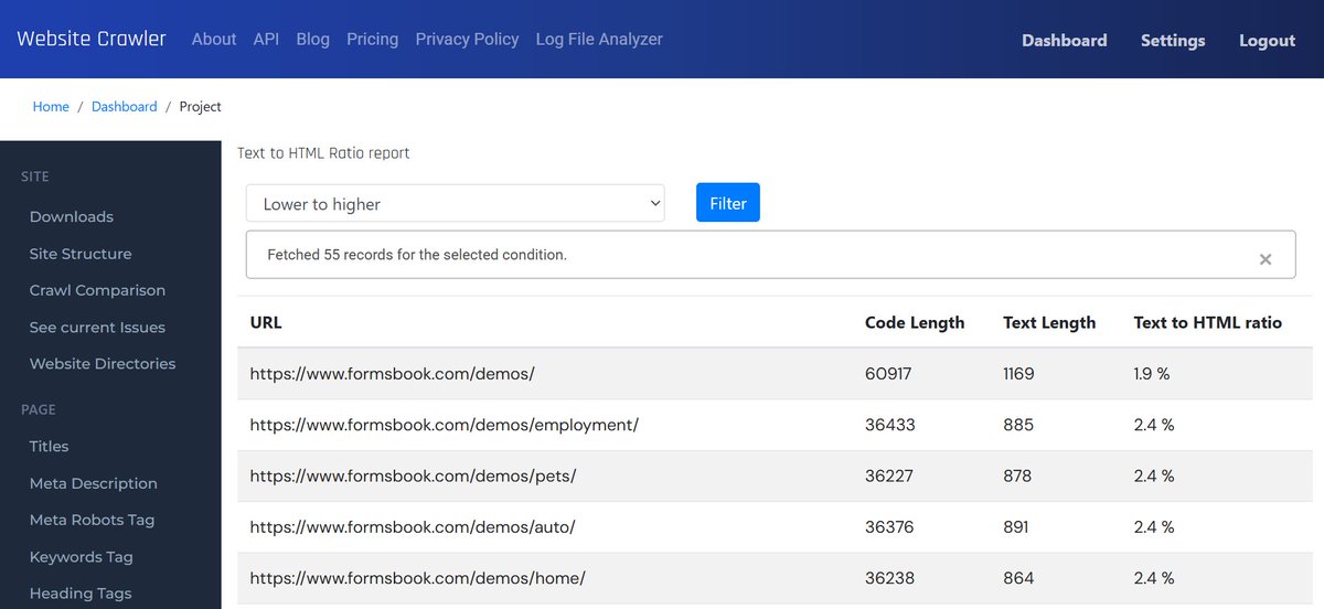 WebsiteCrawler8's tweet photo. New Feature Alert!  

Text-to-HTML Ratio just got added!  Clean code lovers, rejoice 

Now you can instantly check how clean your webpage is — more text, less bloat!  Perfect for #SEO, speed &amp; performance geeks.  Try it now   

https://t.co/zV7xrrWe92

#webdev #website https://t.co/q5sRd7cEOA