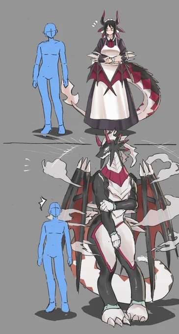 主の為ならどんな大きさにもなれるハスキー