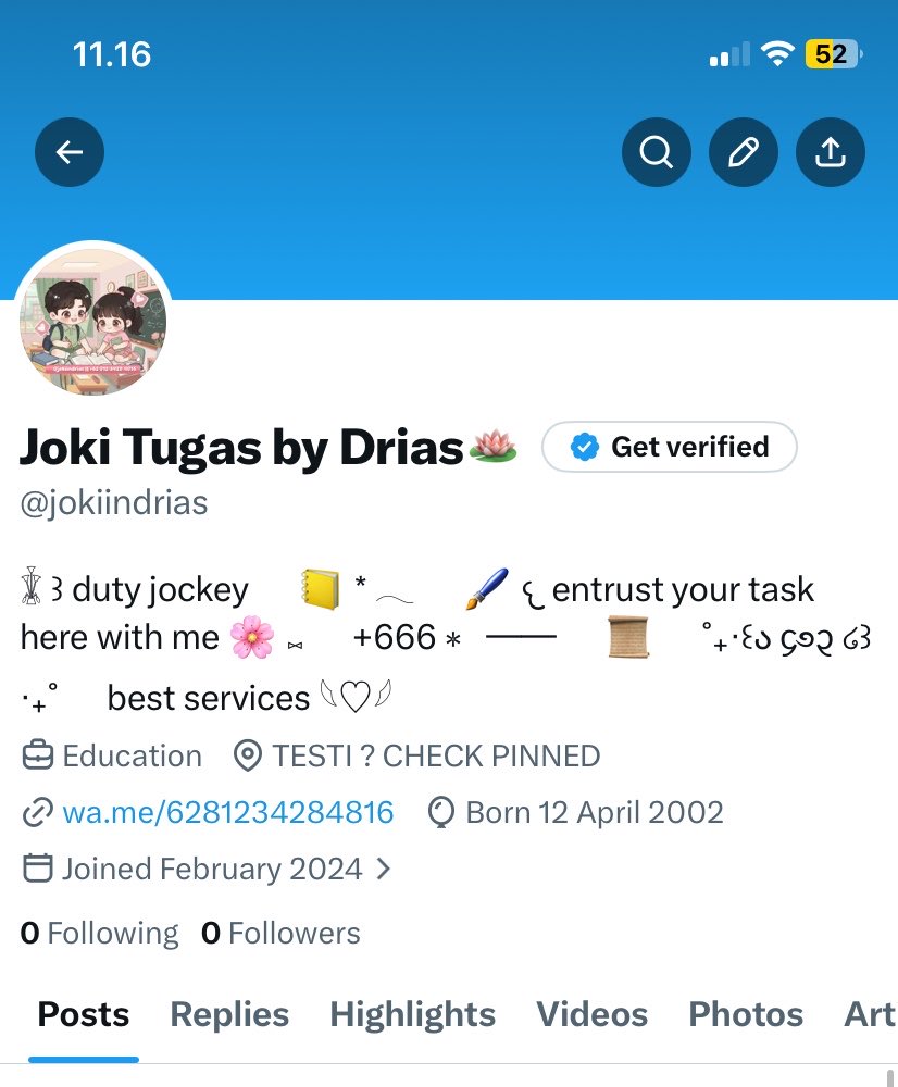 𝓓𝓻𝓲𝓪𝓼 ─ JOKI TUGAS ˙🍓 ̟ !! tweet media