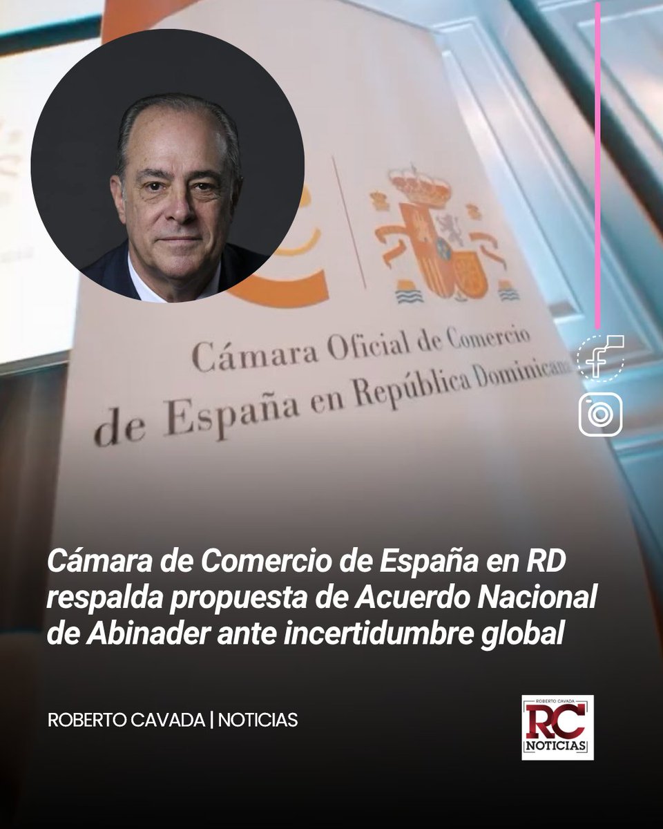 rcavada's tweet image. Cámara de Comercio de España en RD respalda la propuesta de Acuerdo Nacional del Presidente Abinader ante la incertidumbre global

robertocavada.com/la-camara-de-c…

#RobertoCavada #RCNoticias #España #RD #Abinader