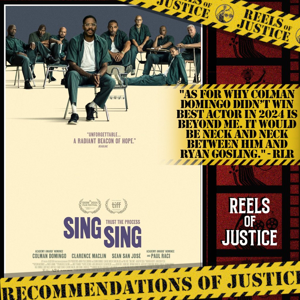 ReelsOfJustice's tweet photo. "As for why Colman Domingo didn’t win Best Actor in 2024 is beyond me. It would be neck and neck between him and Ryan Gosling." - @onetrackmindpod, ‘Sing Sing (2023)’
#RecommendationsofJustice #movie #movies #podcast #podcasts #podcasting #film #films #filmtwitter #moviereview https://t.co/3ssVCzcglr