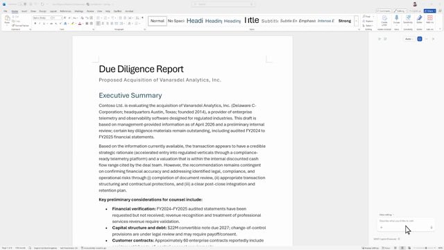 WonderLaura's tweet image. 🆕 Copilot in Word just got smarter for legal, finance &amp;amp; compliance work!

✅ Track Changes — on by default
✅ Contextual comments
✅ Table of Contents
✅ Headers, footers &amp;amp; page numbers
#Microsoft365 #Copilot #MicrosoftWord