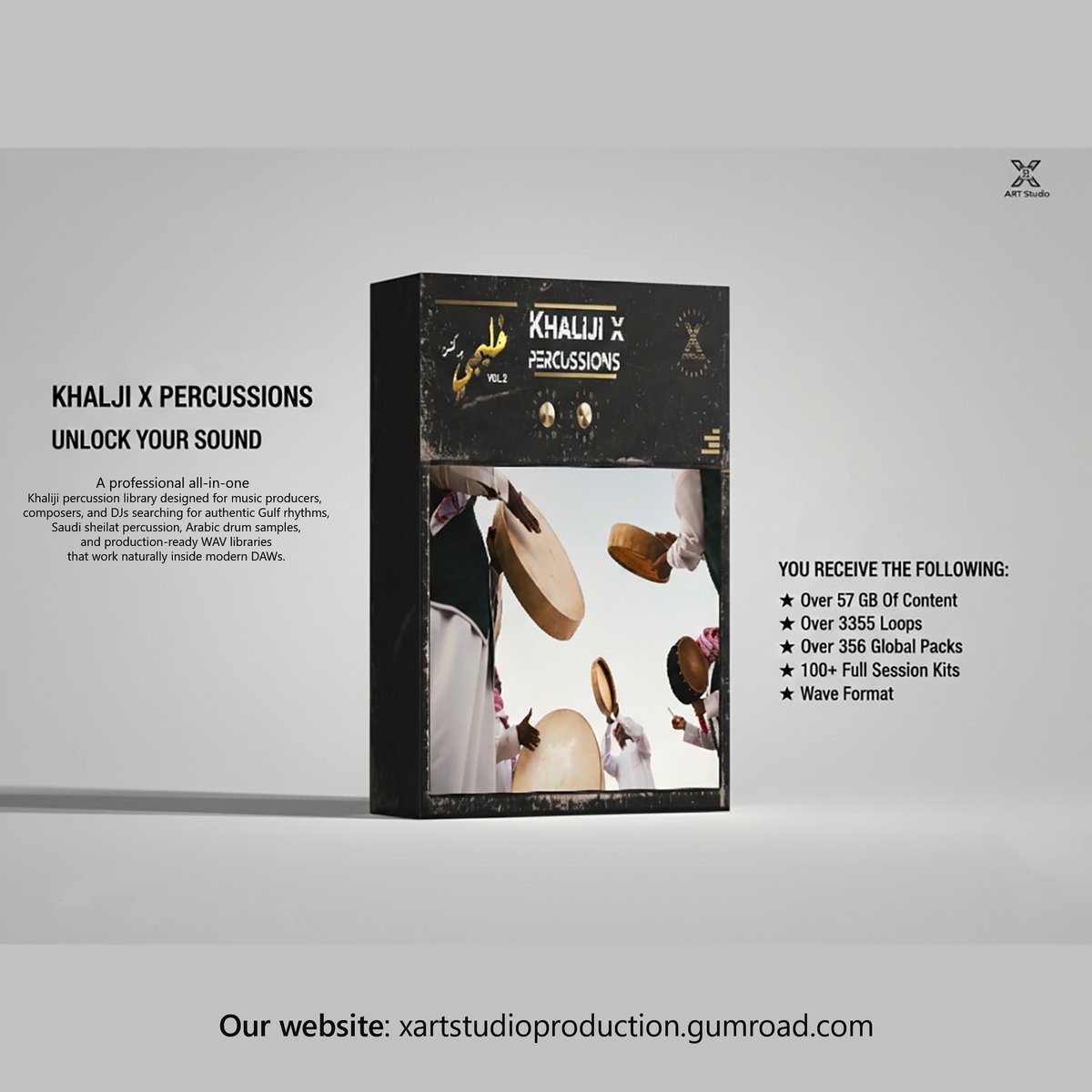 XArtStudioProd's tweet image. Khaliji X offers professional #percussions and #grooves to inspire creativity and boost productivity. Tailored for producers, musicians, and composers seeking authentic sounds.

Order now: xartstudioproduction.gumroad.com/l/KhalijiXPerc…

#KhalijiMusic #SaudiMusic #Percussion #DubaiMusicians #EthnicMusic