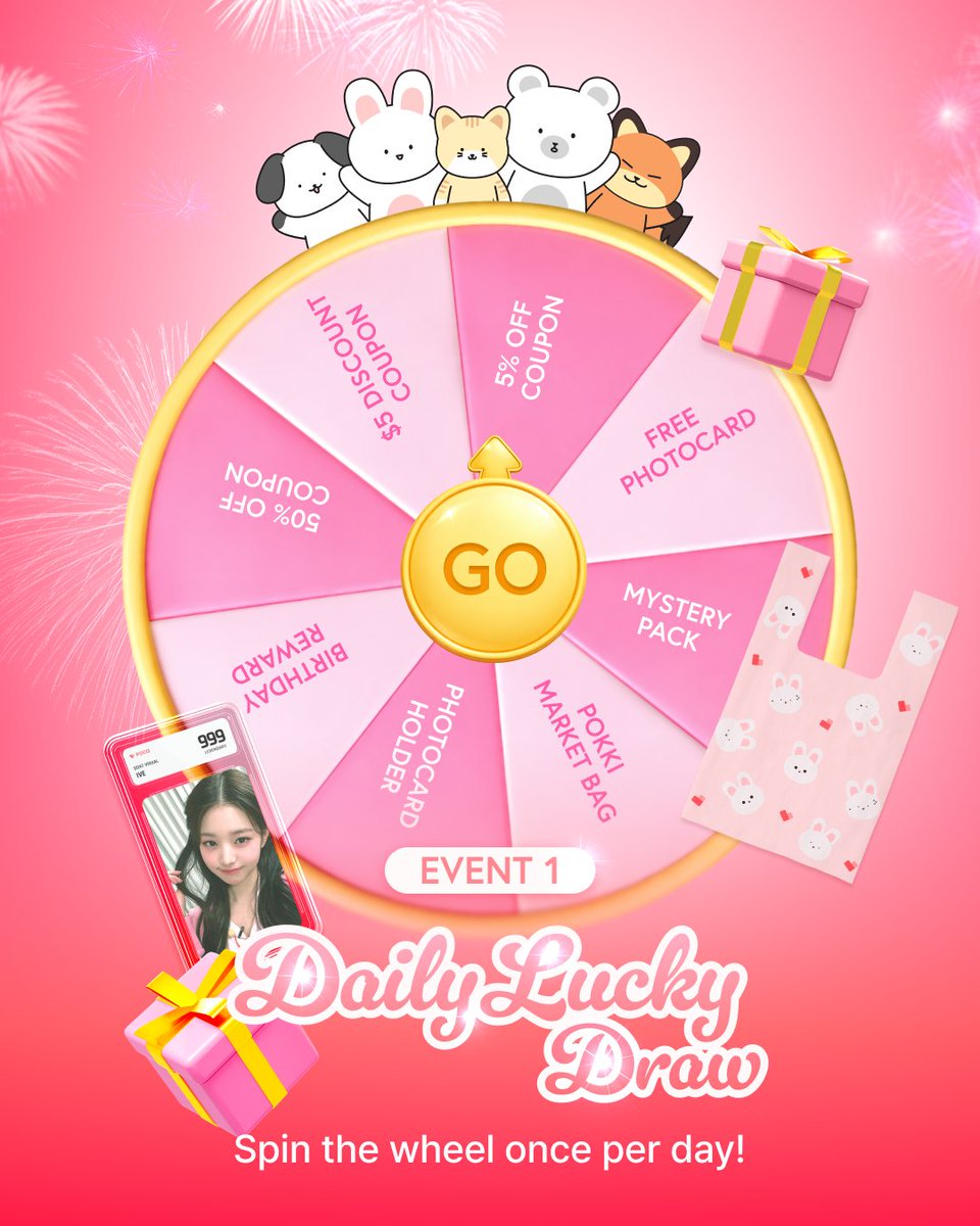 pocamarket's tweet image. ❓ Ready for our BIG PROMOTION ❓
Our 5th Birthday Party is NOW OPEN ✨

✔️ Daily Lucky Draw / 15% off Festa / Share your memories with Pocamarket

🔗 pocamarket.com/event/5th-birt…
📅 April 9, 2026 12:00 ~ April 21, 2026 18:00 (KST)

#pocamarket #poca #photocard #promotion #birthday