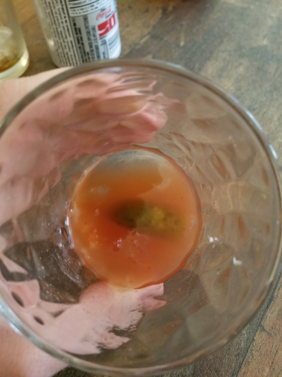 it's like drinking ketchup. but not in a bad way. the pickle garnish was very hearty and tasty