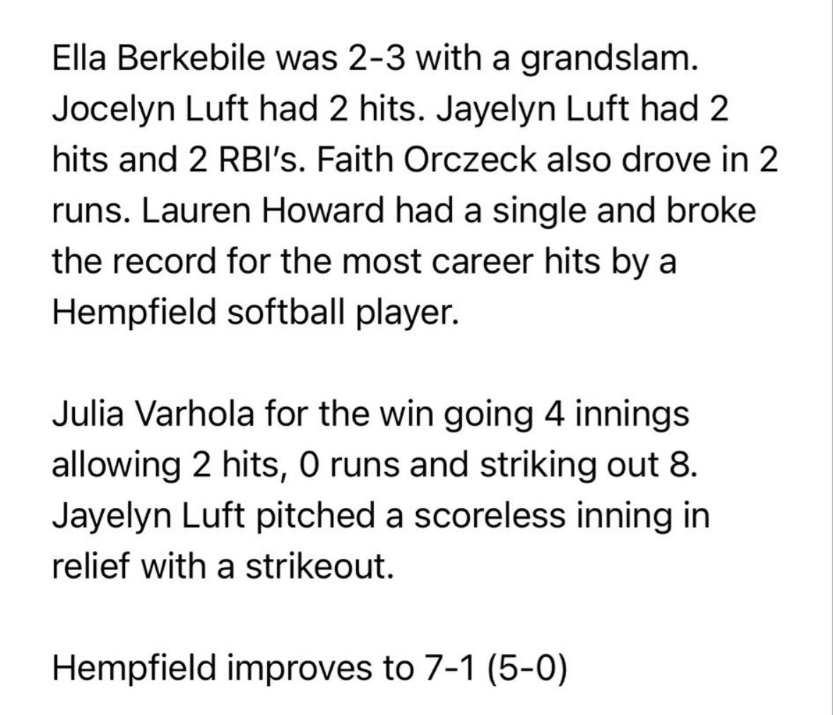 Hempfield Area Athletic Department tweet media