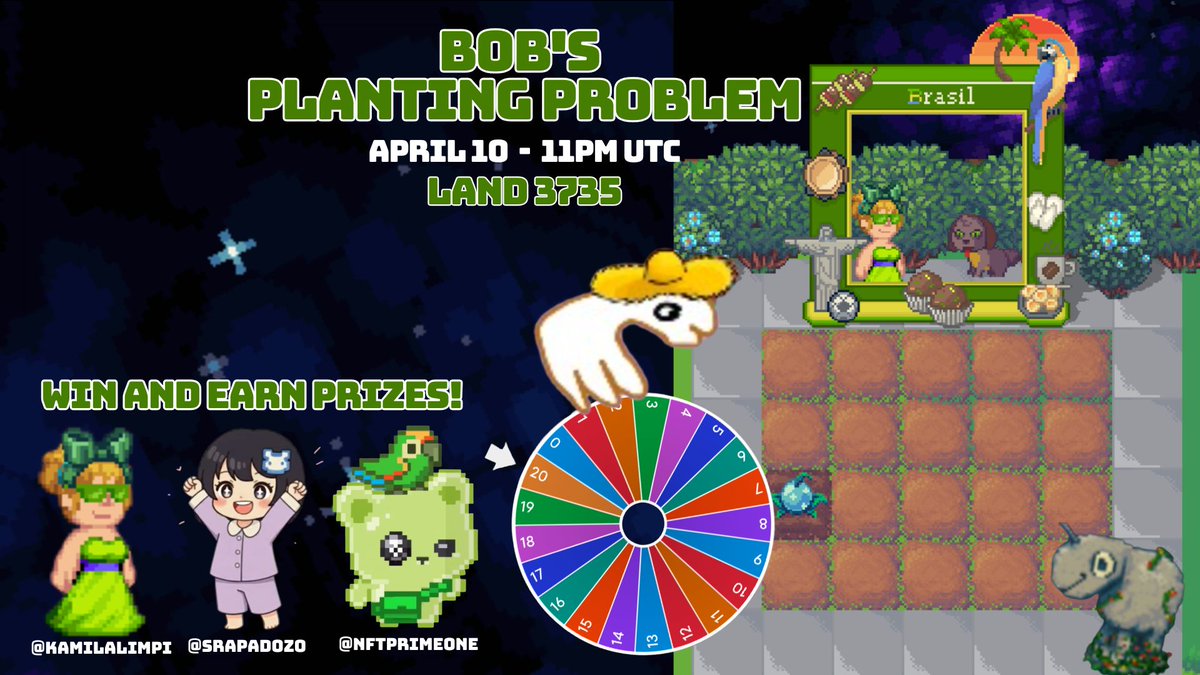 kamilalimpi's tweet photo. Hey everyone!! On Friday April 10th at 11 PM we have a date at @LucianaTL 3735's Land for a night of games and lots of giveaways at an official event on @pixels_online. I'm counting on your presence at the game and also on the live stream on my channel: https://t.co/GJIRVeB6w9 
We will have the cooperation of the creators @SraPadozo and @NFTprimeone and certainly the presence of other Brazilian creators.

______________________________________________________

Fala Galera!! Na sexta feira dia 10 de abril as 20h temos um encontro marcado na Land da @LucianaTL  3735 para uma noite de jogos e muitos brindes em um evento oficial no @pixels_online. Conto com a presença de vocês no jogo e também na live no meu canal: https://t.co/GJIRVeB6w9 
Teremos a cooperação dos criadores @SraPadozo  e @NFTprimeone e com certeza a presença dos outros criadores BR