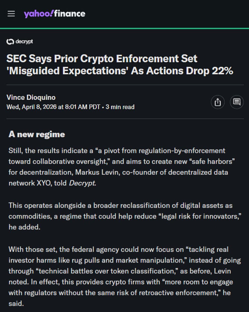 XYO Co-Founder Markus Levin via <a href="/DecryptMedia/">Decrypt</a> and <a href="/YahooFinance/">Yahoo Finance</a> ➡️ finance.yahoo.com/markets/crypto…