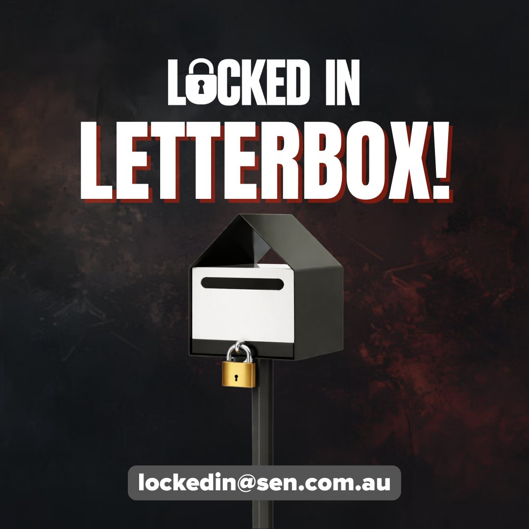 LockedInSEN's tweet photo. LOCKED IN LETTERBOX! 📮

We're all set for a big show from Gather Round, but @kanecornes and @LHodge15 are still on the hunt for your questions!

Send through any questions you like, and the boys will answer them ahead of Adelaide vs Carlton!

lockedin@sen.com.au 🔒 https://t.co/HFiBQK9NY8