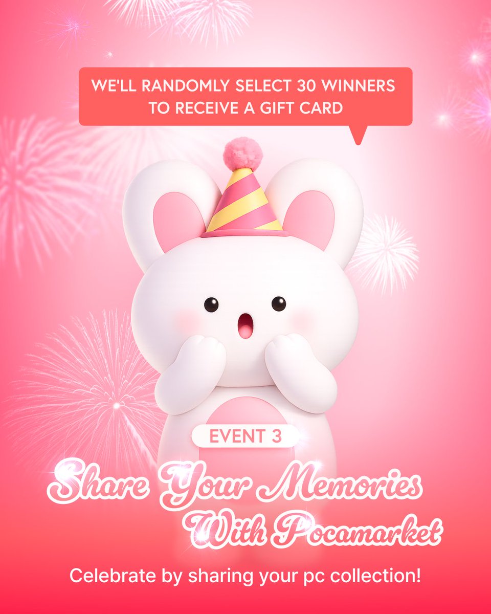 pocamarket's tweet image. ❓ Ready for our BIG PROMOTION ❓
Our 5th Birthday Party is NOW OPEN ✨

✔️ Daily Lucky Draw / 15% off Festa / Share your memories with Pocamarket

🔗 pocamarket.com/event/5th-birt…
📅 April 9, 2026 12:00 ~ April 21, 2026 18:00 (KST)

#pocamarket #poca #photocard #promotion #birthday