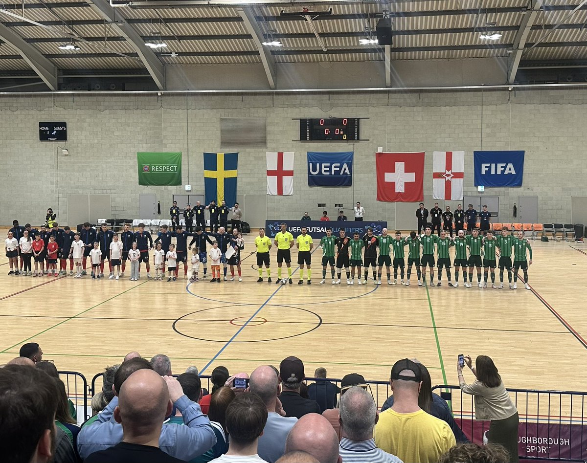 mcp_2025's tweet photo. What an amazing atmosphere and game of futsal this evening between England and Northern Ireland 🎉🎉 Thank you to @UEFAFutsal and @EnglandFutsal for all your efforts. Surely time for @FA to recognise futsal and start investing again? How about an annual home nations tournament? @BBCSport @TeleFootball @Sport_England @Futsal_Focus