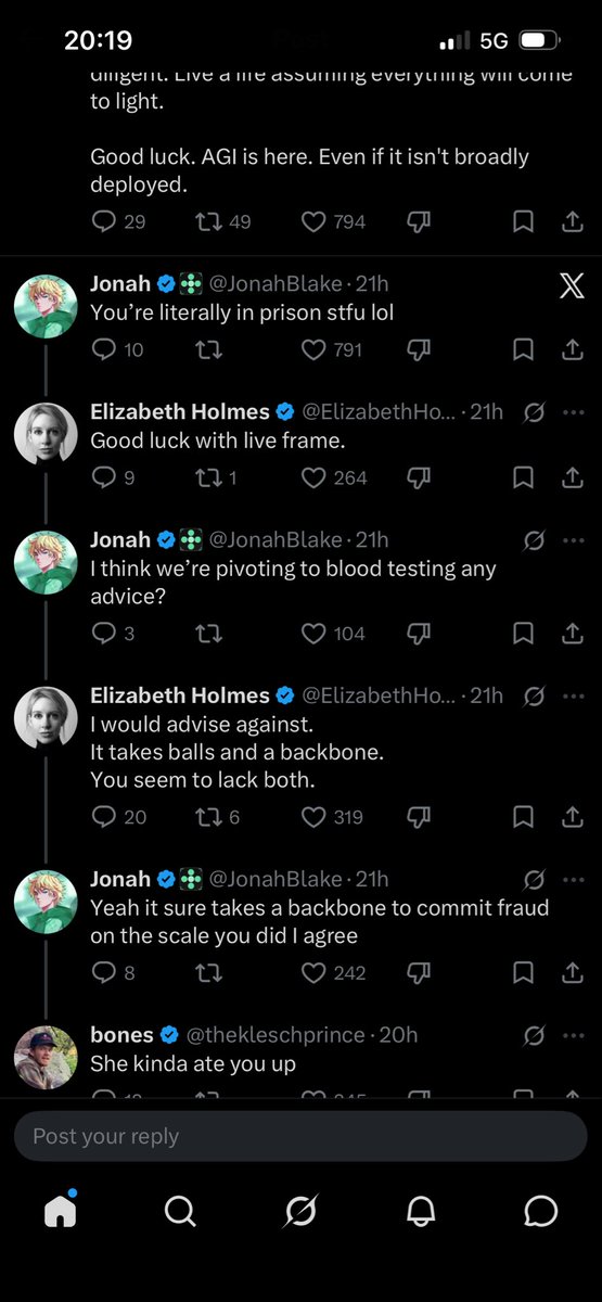 Elizabeth Holmes tweeting from prison is seriously my new favorite thing. Zero fs given