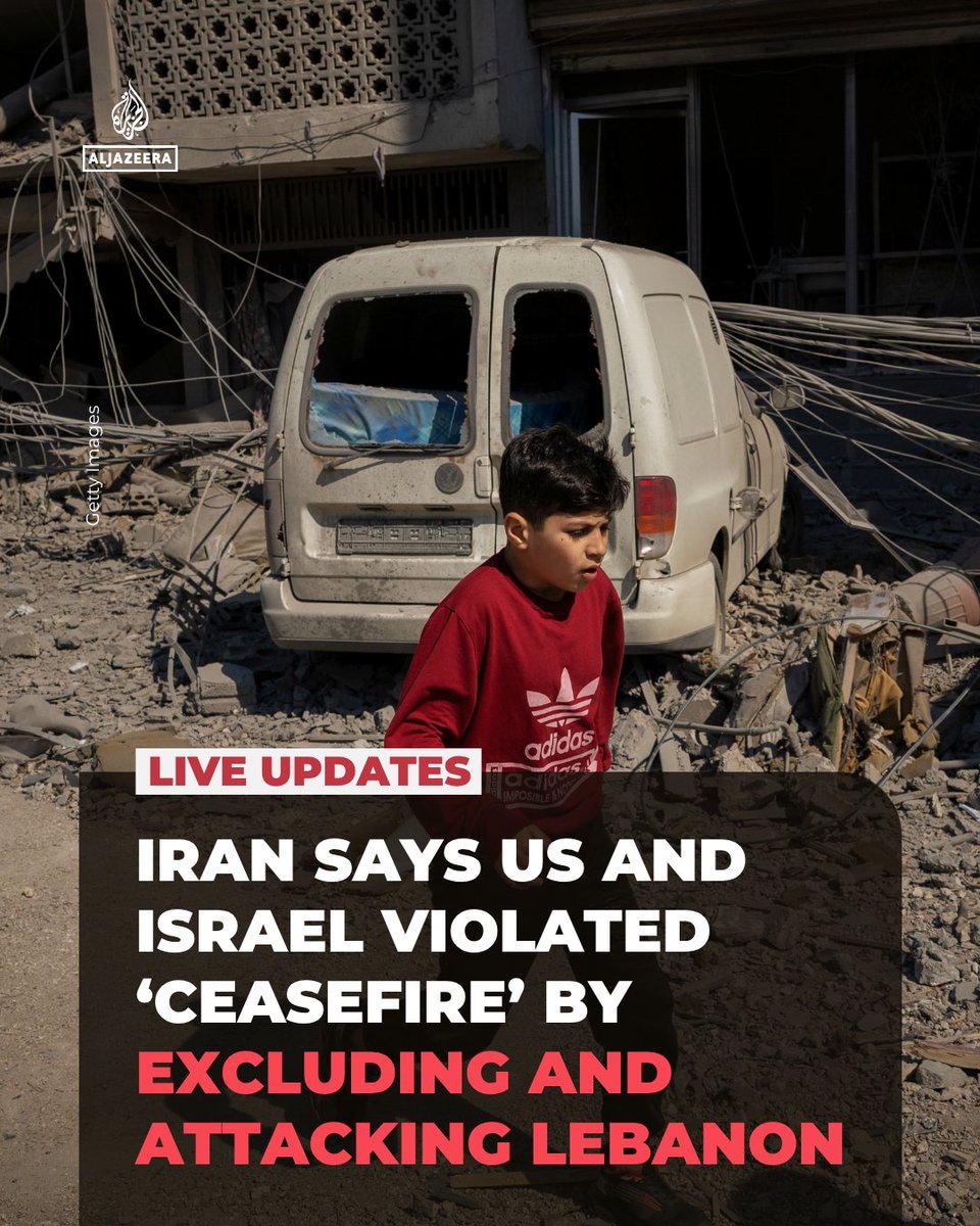 AJEnglish's tweet image. Iran’s FM Abbas Araghchi says the US-Iran “terms are clear” regarding Lebanon, and Washington must choose between a “ceasefire or continued war via Israel. It cannot have both”.

🔴 Follow our LIVE coverage: aje.news/g3p6oe