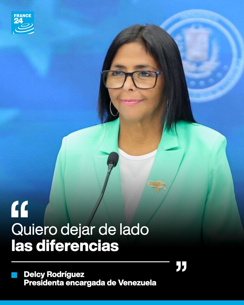 🇻🇪 La presidenta encargada de #Venezuela, Delcy Rodríguez, presentó este miércoles 8 de abril al país un conjunto de planes de “cambio” políticos y económicos, en un contexto marcado por la transición de poder iniciada tras la captura de Nicolás Maduro ➡️ f24.my/BqjM