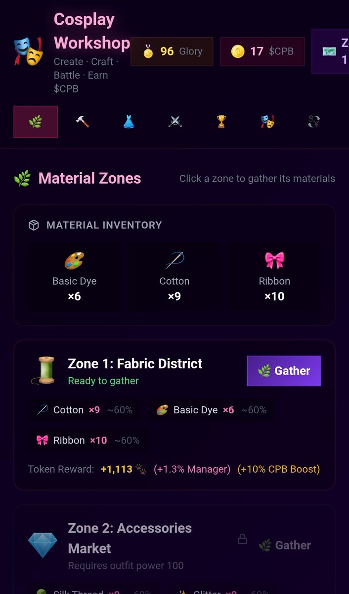 starcrowntoken's tweet photo. It is time to not only EARN $CROWN on realms Game, but also earn $CPB in the new Cosplay Workshop Game. Grad tokens are now being acquired to have you earn weekly! Join by playing here:
https://t.co/BVSwuEQC9N https://t.co/64cmNzBohK