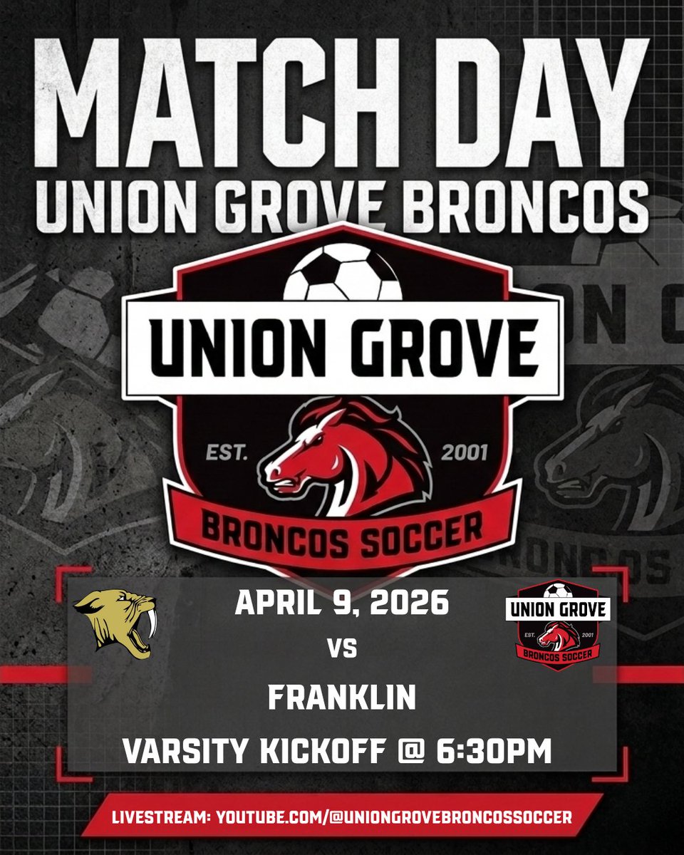 The Broncos are back in action tonight as they host Franklin. Tonight's contest is Varsity only, with kickoff scheduled for 6:30 PM.