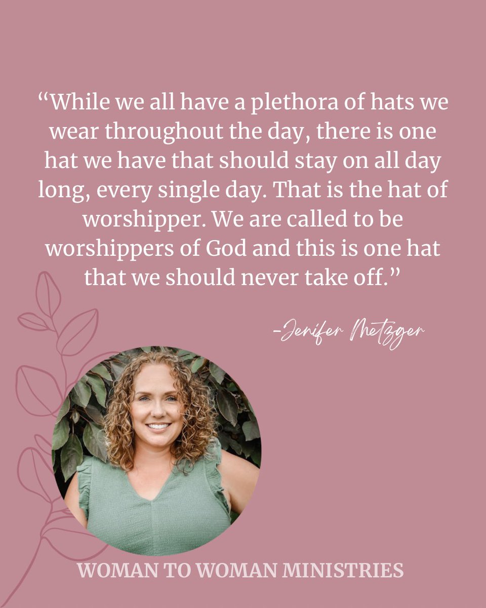 These are some of the hats I wear on an almost daily basis. Pause for a moment and think of your hats.
.
Join @JeniferMetzger today as she talks about the many hats we wear. w2wministries.org/2026/04/our-ma…
.
#thehatswewear #worship #w2wministries