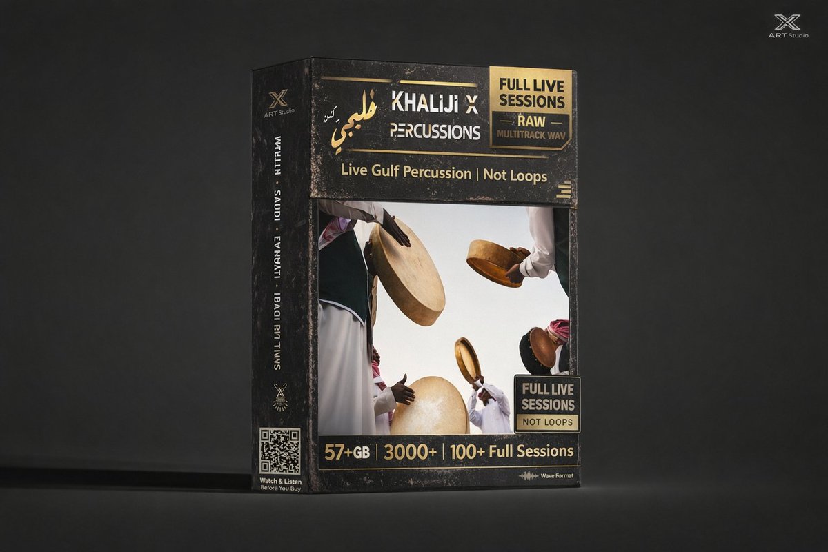 XArtStudioProd's tweet image. Khaliji X offers professional #percussions and #grooves to inspire creativity and boost productivity. Tailored for producers, musicians, and composers seeking authentic sounds.

Order now: xartstudioproduction.gumroad.com/l/KhalijiXPerc…

#KhalijiMusic #SaudiMusic #Percussion #DubaiMusicians #EthnicMusic