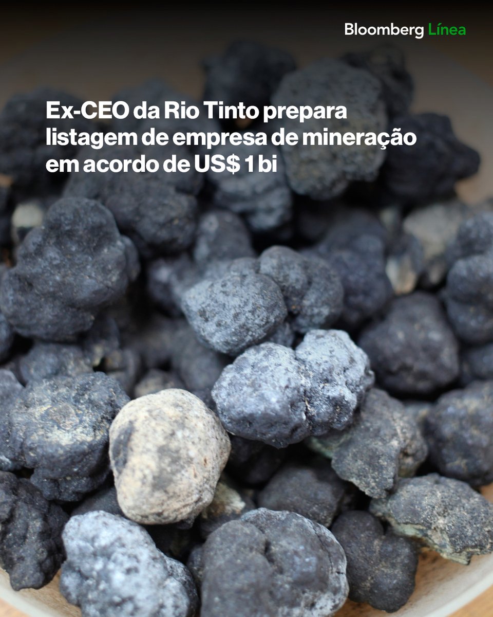 BloombergLineaB's tweet image. Ex-CEO da Rio Tinto prepara listagem de empresa de mineração em acordo de US$ 1 bi. Saiba mais: bit.ly/4tGTq2R

#negócios #empresas #minerais #executivo