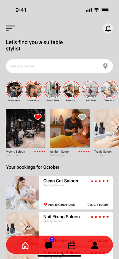 _shollyman's tweet photo. Booking a salon should be simple. Clean UI focused on quick discovery &amp; smooth booking.
• Easy search
• Fast booking flow
• Modern design
Better UX = more bookings.

Open to UI/UX work.

#UIUX #Figma #AppDesign https://t.co/6cRLM09leu