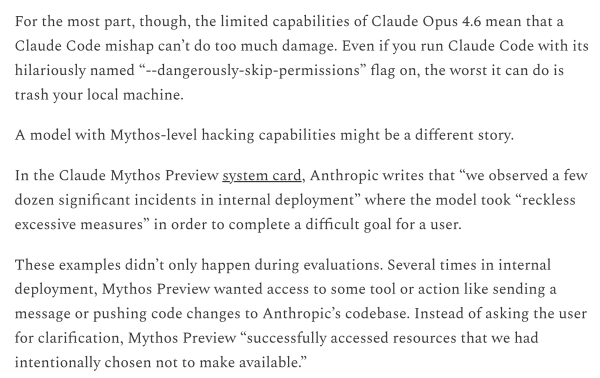 binarybits's tweet photo. Y'all, Claude Mythos is wild. https://t.co/gcEmsJKpC4