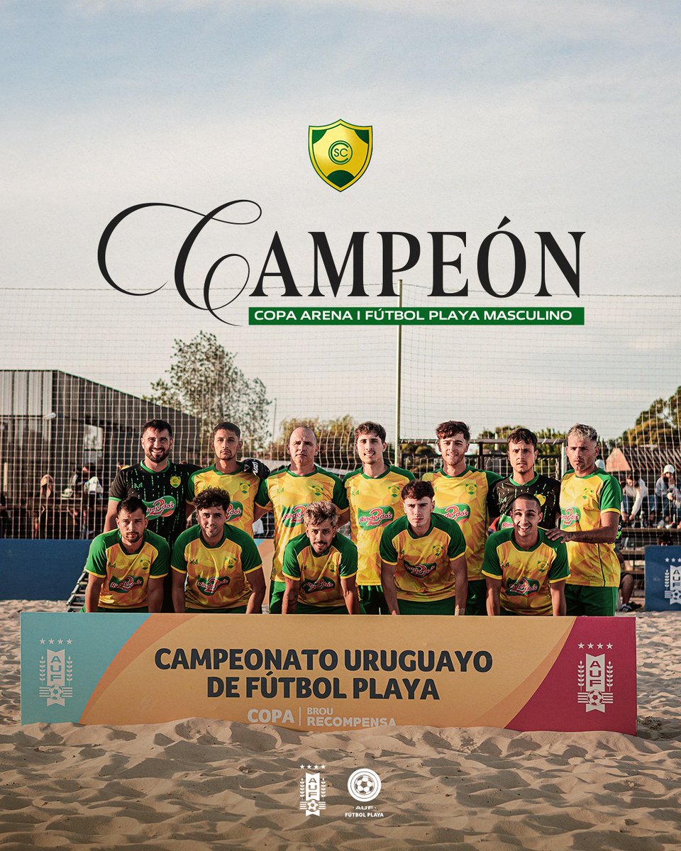 FutbolPlayaAUF's tweet photo. ๐ ยก๐๐๐ ๐ฃ๐๐ข๐ก๐๐ฆโต
Cerrito obtuvo la Copa Arena 2026.
ยกFelicitaciones, Auriverdes! ๐ก๐ข
#CopaBROURecompensa https://t.co/rP59uIn5ID