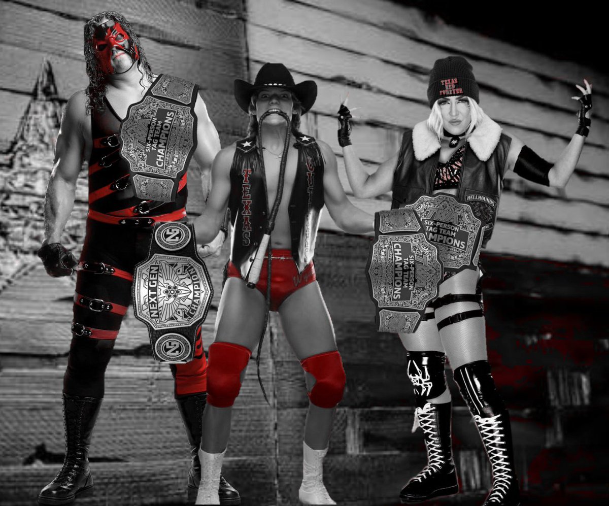 TheKaijuKid's tweet photo. I defy any 3 in the world to take aim at the @TWALiveEvents 6 man tag team championships. Just know you may think of yourself as some of the best in the business, but this right here is my family business. https://t.co/b1iZdEzTtN