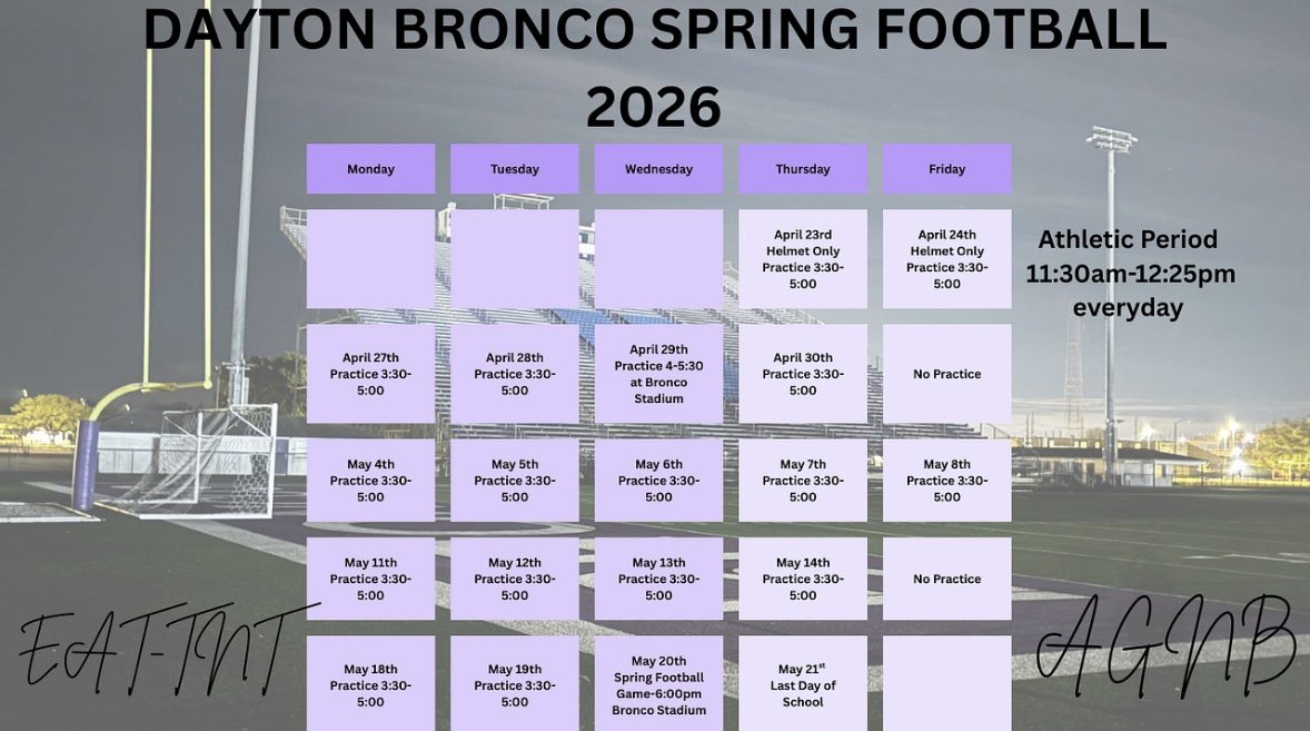 DaytonBroncosFB's tweet photo. 2 Weeks away !!! #EATTNT #TTFS https://t.co/m1b8NISKZG