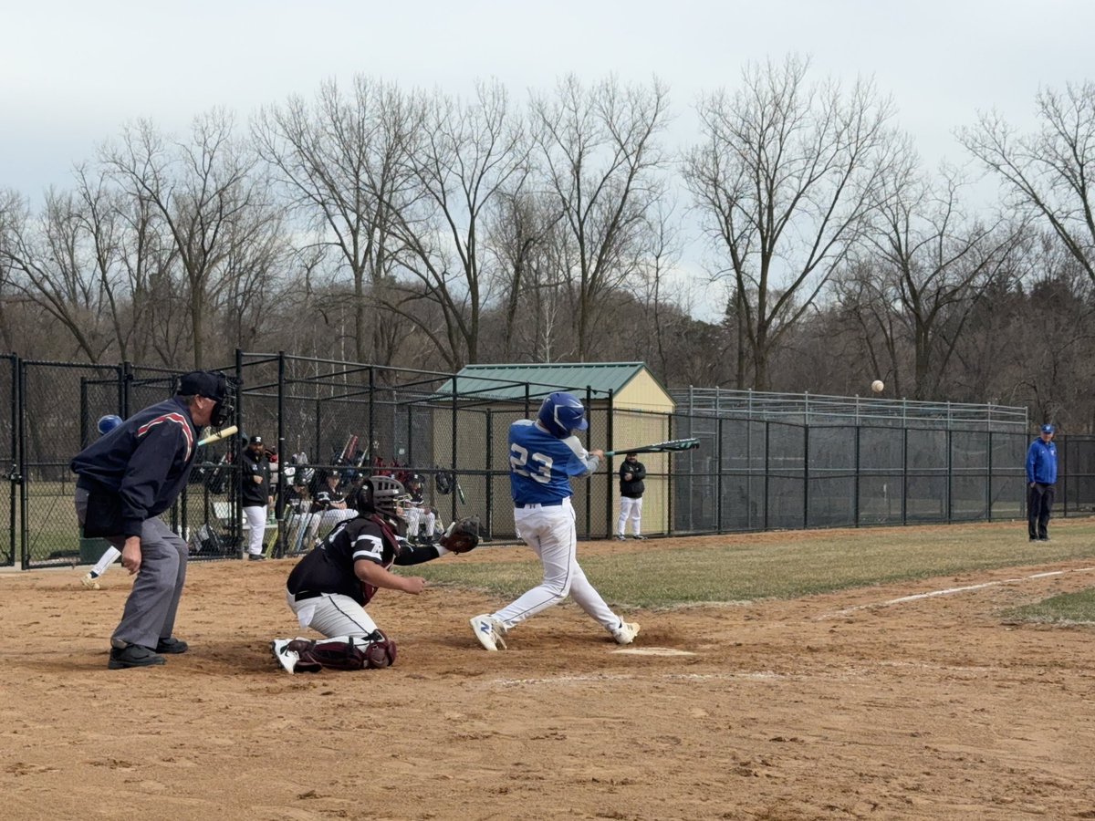 UncleLukeII's tweet photo. The boys bounce back and get the W at Roseville. Banged a 2-out, 2-RBI double for the first hit of my @WHSBaseballMN career! https://t.co/lfnckq2QsK