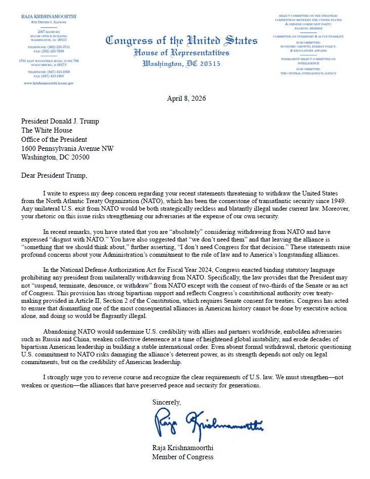 Congressman Raja Krishnamoorthi tweet media