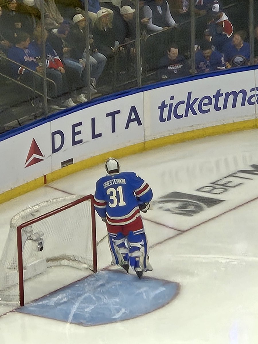 DeadmanRyan's tweet photo. Last game of the season. Fan appreciation night here @TheGarden @NYRangers LETS GO RANGERS!!! #nyr https://t.co/DPluh7mrNu