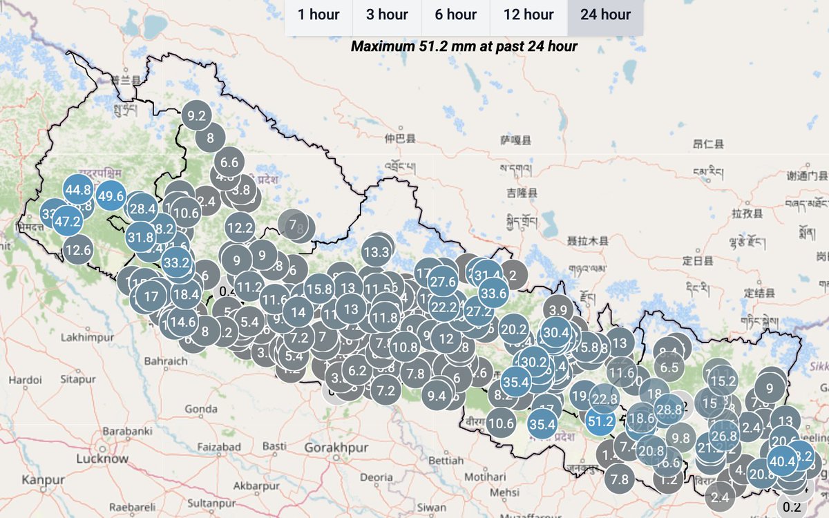 BinodClimate's tweet image. #WeatherUpdate Precipitation and colder conditions across #Nepal are coming to an end. Rain is still occurring in Koshi and eastern Bagmati. Highest rainfall so far has been recorded at Sindhuli (#DHM). There is a chance of rain over the eastern half of the country later today👇