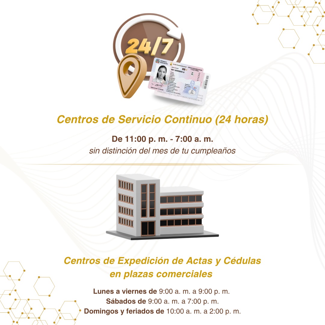 juntacentral's tweet photo. En el Sistema de Citas de la Nueva Cédula puedes seleccionar el día y la hora que mejor te convenga. 🪪⏱️

Consulta los horarios y lugares disponibles y realiza tu cita aquí 👇
https://t.co/xGRy5Ltqqf

#NuevaCedulaRD #CedulaRD https://t.co/0PnDunvEeH
