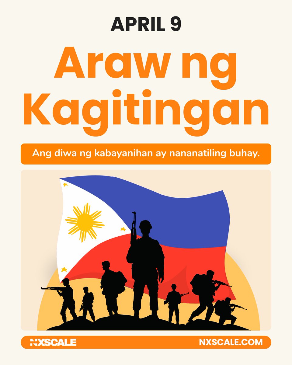 We honor those who fought not just with arms, but with heart. ❤️🇵🇭

Mabuhay ang mga bayani!

#ArawNgKagitingan #PilipinasLaban #RegularHoliday #HolidayPH