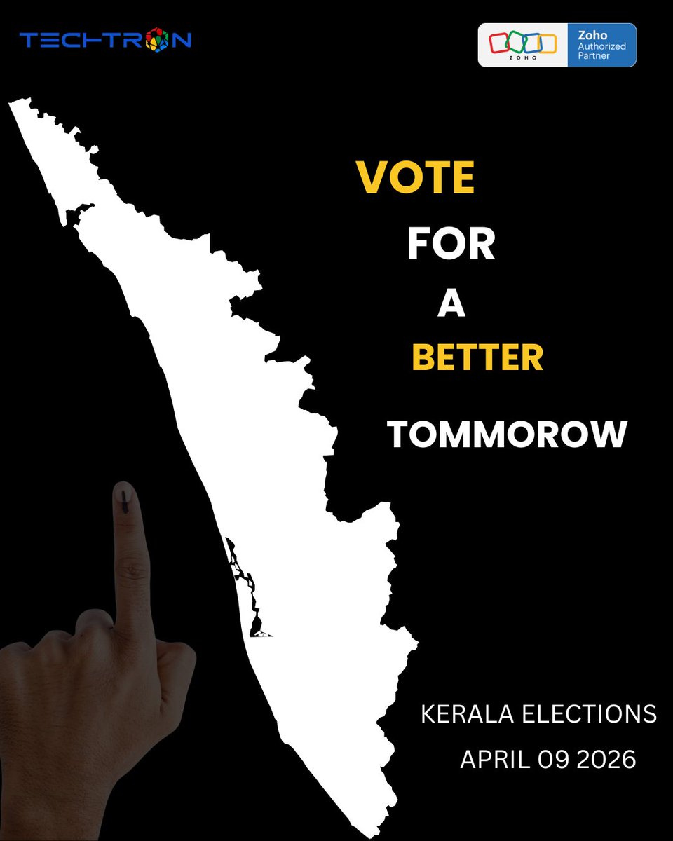 TechtronServic1's tweet photo. Today is the day to make your voice heard. Your vote isn't just a mark on a finger; it’s a commitment to a better tomorrow and a stronger community.
#KeralaElections2026 #VoteForChange #KeralaVotes #DemocracyInAction #BetterTomorrow #ElectionDay #YourVoteMatters https://t.co/AKVjcv2ySi