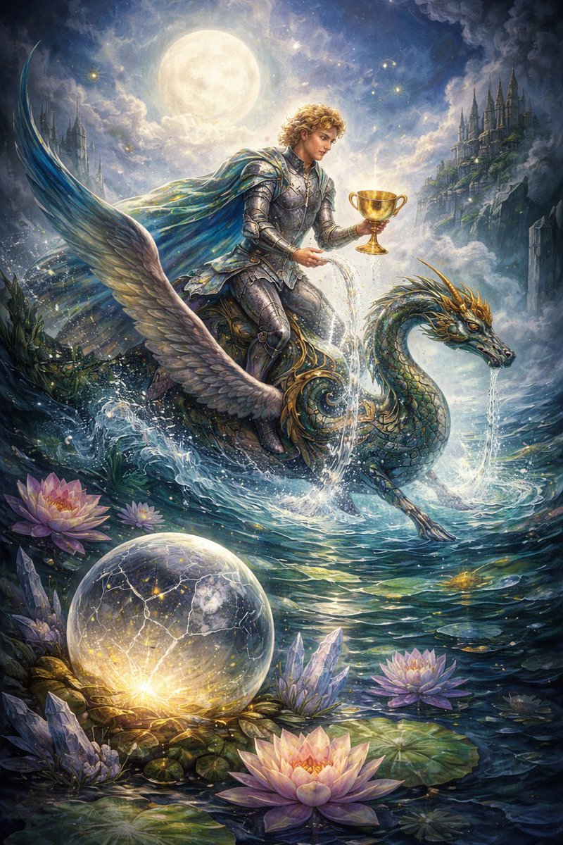 shatteredorb's tweet image. A Card For You, A Read From Me
Evening Reading - The Prince of Cups
Full write up on links in profile. 
Be Safe &amp;amp; Be Well.
Love ❤️🔮
#witch #tarot #thoth #shaman #blessedbe #evening #night #moon #reading #sobeit #Prince #Cups #Water #Action #Honesty #Self #Clarity