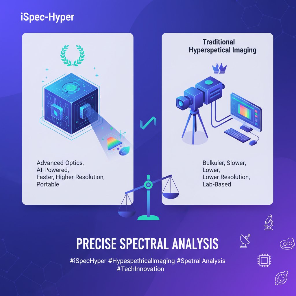 LisenOptics's tweet image. iSpec-Hyper vs. traditional hyperspectral imaging: Who takes the crown for precise spectral analysis? Unpack the key differences, applications &amp;amp; benefits of each tech!#iSpecHyper #HyperspectralImaging #SpectralAnalysis #TechInnovation