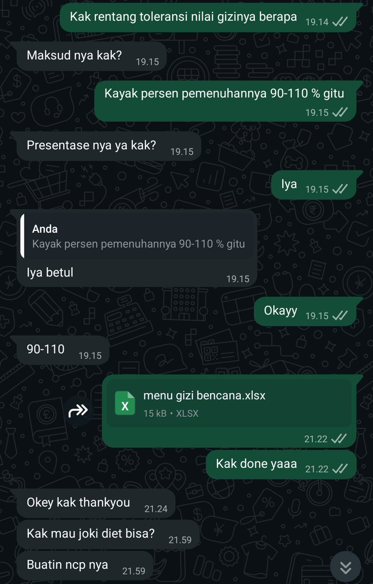 Joki Tugas Gizi Sejak 2020 ✨️ tweet media