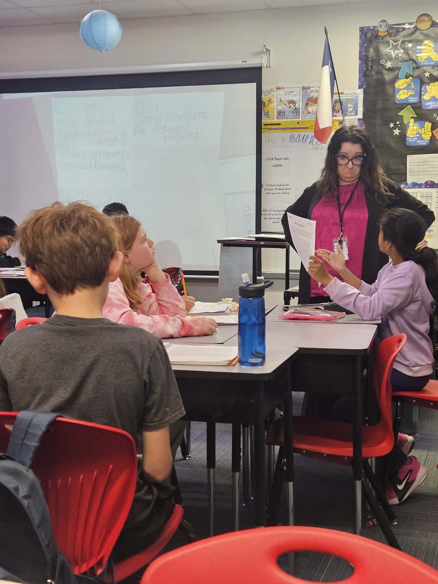 SSralonso's tweet photo. Had the chance to model a 5th grade RLA lesson at Mayfield, and the teacher immediately put it into action with the next class. Followed by a meaningful debrief full of great “aha” moments. 📚✨ @PrincetonISD @GNievesEDU https://t.co/5iC4m8b1Ku