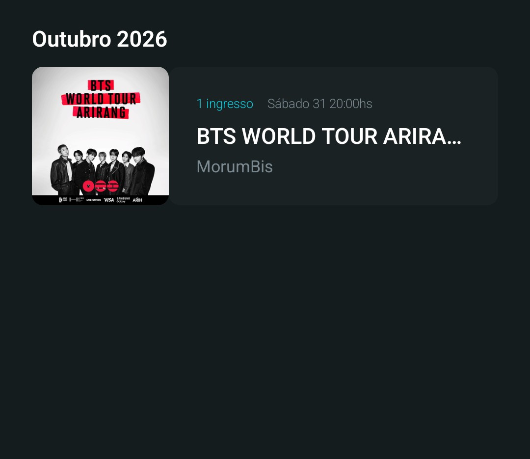 gente eu esqueci de surtar mais cedo com vocês, mas... EU VOU VER O BTS CARALHOOO!!!!! 😭😭😭😭😭😭😭❤️