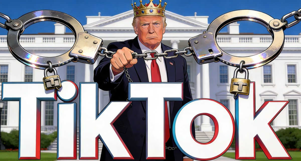 Elwood2060181's tweet image. First he targets TikTok, now he owns it. Trump’s building his media empire one app at a time.#KILLLINE