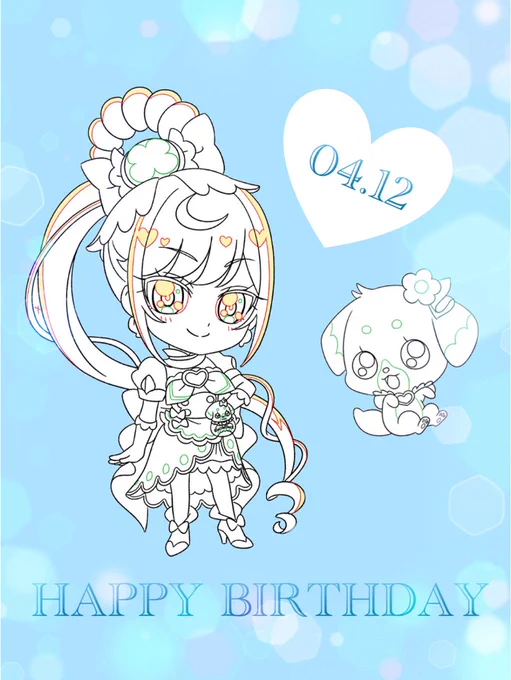 キュアスターに続き、今日はパムパムのお誕生日! パムパムおめでとう〜! #precure #プリキュア