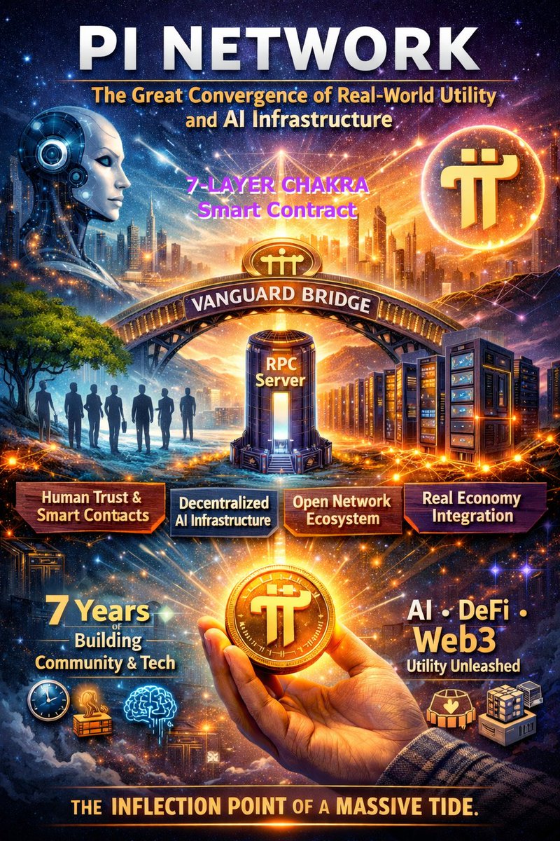 applekhankorea's tweet photo. Strategic Predictive Analysis ::::
Pi Network: The Great Convergence of Real-World Utility and AI Infrastructure
( https://t.co/svSMhYz0jM )

[[[ This article includes Predictive & Technical Analysis  and may differ from actual outcomes ]]]
[[[ Beyond the Liquidity Trap to the Era of Net Value: Pi’s Inverse Strategy ]]]
[[[ Where Human Trust Meets Smart Contracts: The New Horizon Opened by RPC Servers ]]]
[[[ The Engine for Decentralized AI: The Synergy of Pi Nodes and 7-Layer Architecture ]]]
[[[ The Triumph of the Non-conformist: How a Six-Year Blueprint Completes the Web3 Ecosystem ]]]

1. Philosophical Roots: "True Value Stems from Community Time and Engagement"
The core message Dr. Nicolas Kokkalis & Fan  has delivered since the early days is rooted in "Non-conformism." While most crypto projects focused on fundraising through ICOs and pumping prices post-listing, Pi invested six years in building "People" and "Infrastructure" first.

The logic connecting his early quotes to the recent TOKEN2049 presentation is clear: speculative liquidity is unsustainable. The essence of a blockchain lies in the Net Value it provides to the world. Pi chose a path of strategic patience, prioritizing Utility over Liquidity—a move that is now proving to be its greatest competitive advantage.

---
2. The One-Year Trajectory of Open Network: From Infrastructure to Ecosystem
The year following the Open Network launch on February 20, 2025, has been focused on "Expanding Connectivity."

1). The Open Network Message: By removing the firewall, Pi allowed external connectivity, creating an environment where merchants and developers could enter freely.

2). The 1st Anniversary Address: Pi officially signaled its expansion into AI Infrastructure. With tens of millions of KYC-verified humans and hundreds of thousands of nodes, the network has become a unique asset capable of providing "verified data" and "distributed computing"—both essential for the AI era.

---
3. Technical Leap: Vanguard Bridge (PIRC V2) and 7-Layer Architecture
The recently revealed Vanguard Bridge and the PiRC  dashboard demonstrate that Pi is evolving far beyond a simple mobile-based coin.

1). 7-Layer Design: This proprietary architecture is analyzed as Pi’s unique solution to the scalability issues faced by Ethereum and other mainnets. It aims to handle massive traffic by efficiently decoupling data processing from smart contract execution.

2). Vanguard Bridge: This acts as a highway for interoperability, allowing the value within the Pi ecosystem to expand outward while inviting external capital into the network.

----
4. The Final Puzzle Piece: The Strategic Significance of the RPC Server Release
The release of the Testnet RPC ( Remote Procedure Call ) Server announced this morning marks the official commencement of the Smart Contract era.

1). Removing Barriers for Developers: An RPC server is the "interface" that allows apps to communicate with the blockchain. Developers can now read blockchain data (Read-only) without gas fees, enabling the creation of real-time, responsive dApps.

2). Actualizing Protocol 20/21: The protocol upgrades teased on Pi Day 2026 were not mere numbers. They were the foundational work required to build a functional environment for smart contract execution.

3). Scalable Decentralization: By allowing node operators to run their own RPC servers, Pi avoids the bottleneck of centralized servers, ensuring that hundreds of thousands of nodes worldwide act as independent data hubs.

---
5. Strategic Forecast: The Big Picture
Comprehensive analysis suggests that Pi Network is completing a massive three-stage strategy:

[Stage 1] Securing Trust Assets (Human Trust)
By securing over 60 million KYC-verified users, Pi has built the cleanest, most reliable ecosystem where "actual humans" operate—a stark contrast to a market often dominated by bots.

[Stage 2] Decentralizing Technical Infrastructure (Decentralized Compute)
Through hundreds of thousands of nodes and the opening of RPC servers, Pi is finalizing a powerful distributed computing environment accessible from anywhere. This is the core resource that will eventually transition into Decentralized AI training and inference infrastructure.

[Stage 3] Convergence of Real Economy and AI (Utility-first Era)
With the Vanguard Bridge opening capital flows and the RPC server accelerating dApp development, Pi is merging real-world payments, DeFi, and AI contribution reward systems into a single, cohesive loop.

------------------------------------------------
Conclusion: "The Inflection Point of a Massive Tide"
------------------------------------------------
Dr. Nicolas’s message from six years ago regarding an "accessible and fair cryptocurrency" has now evolved into "the most powerful utility-driven AI and Web3 platform."

Today’s RPC server release is the definitive milestone that moves Pi Network beyond being a simple wallet for peer-to-peer transfers. It is a leap toward becoming a massive application platform—like Ethereum—and a critical human-verification layer for the AI era. Pi is no longer just something to wait for; it has become a platform for active utilization and creation.